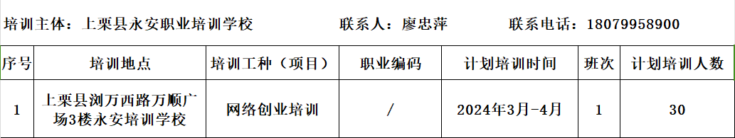 3.18上栗县永安职业培训学校3月份网络创业培训计划公示.png